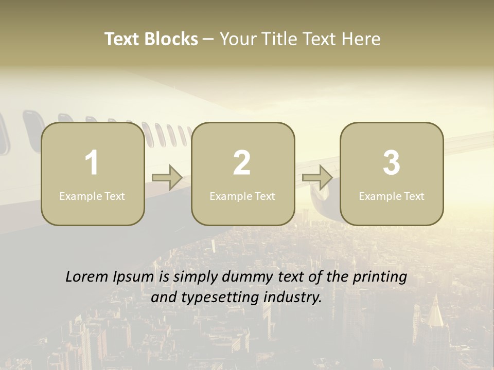 Cloud Boot Aeroplane PowerPoint Template