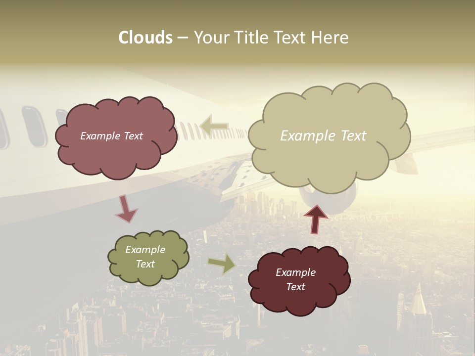 Cloud Boot Aeroplane PowerPoint Template