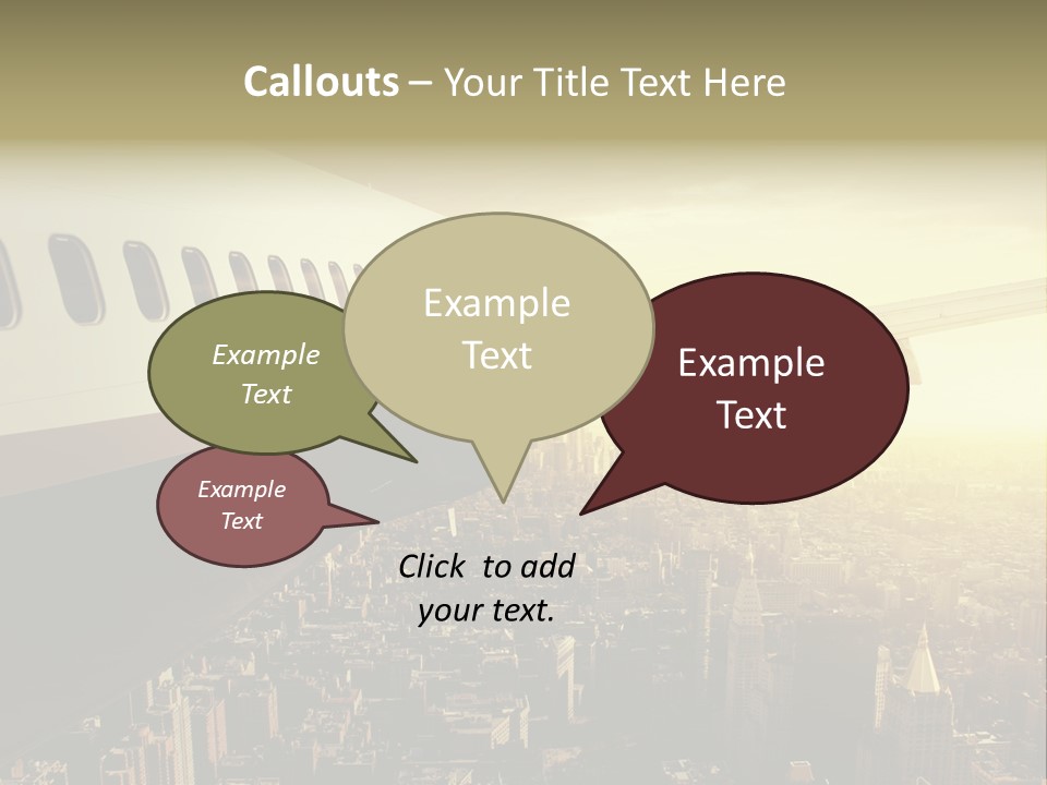 Cloud Boot Aeroplane PowerPoint Template