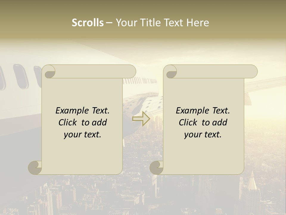 Cloud Boot Aeroplane PowerPoint Template