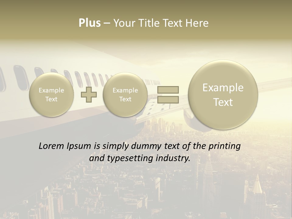 Cloud Boot Aeroplane PowerPoint Template