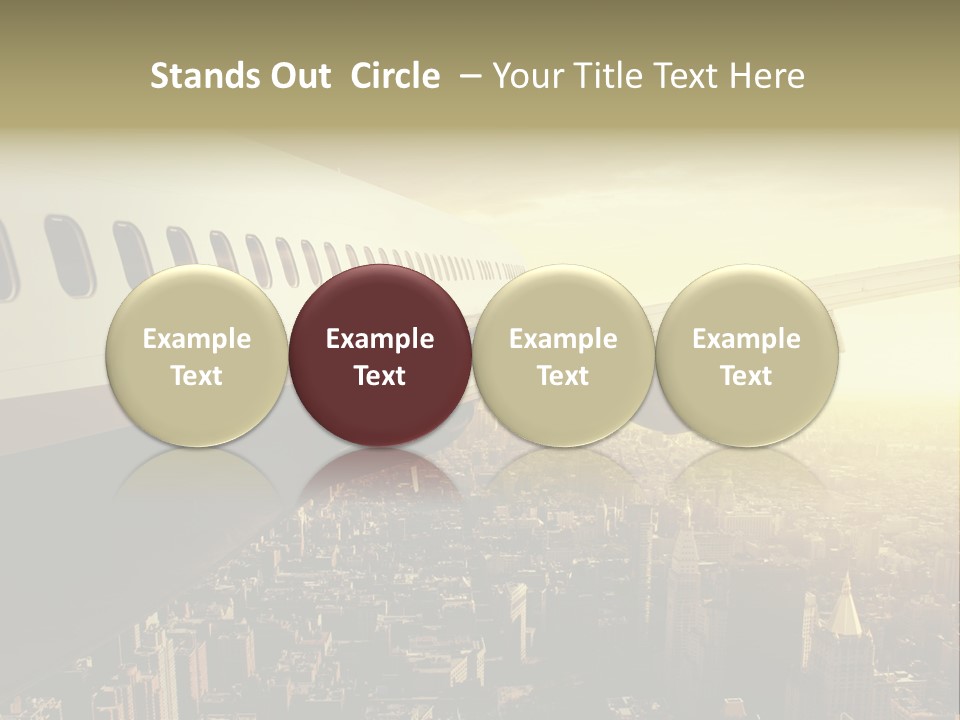 Cloud Boot Aeroplane PowerPoint Template