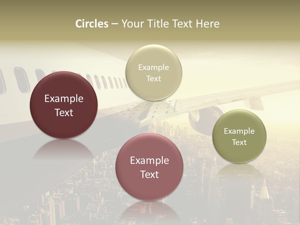 Cloud Boot Aeroplane PowerPoint Template