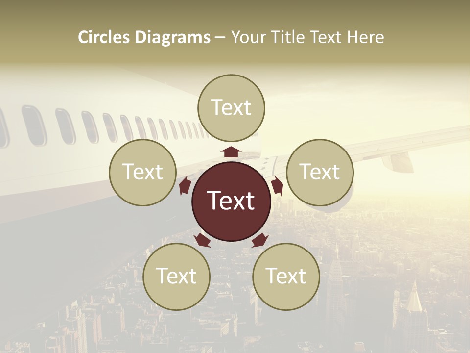 Cloud Boot Aeroplane PowerPoint Template