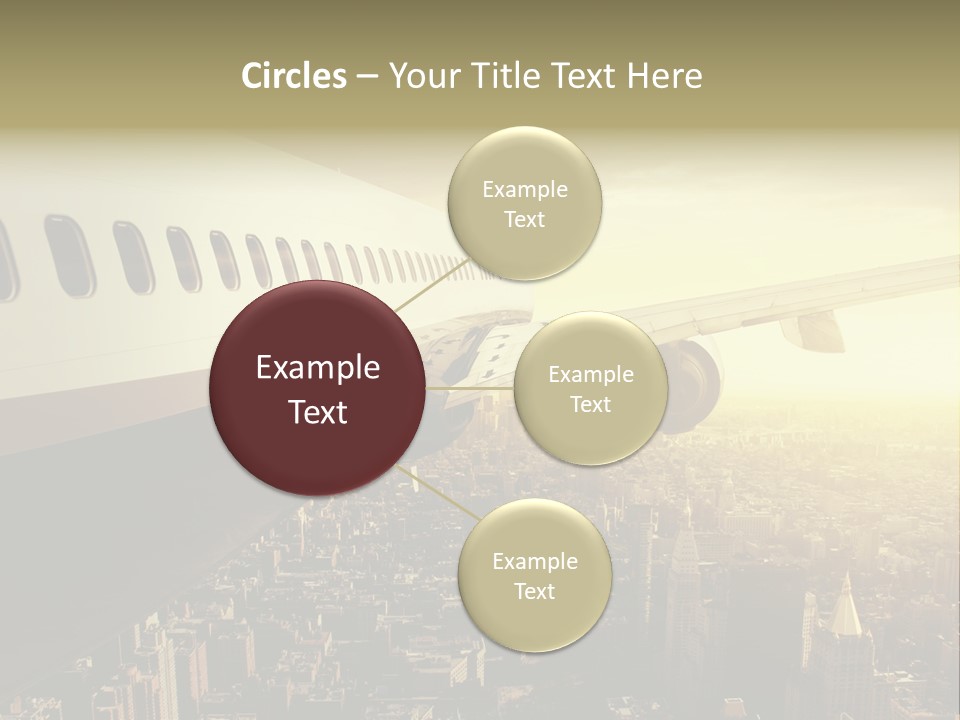 Cloud Boot Aeroplane PowerPoint Template