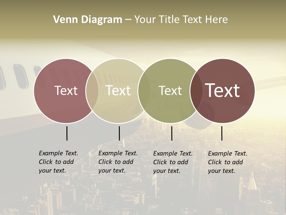Cloud Boot Aeroplane PowerPoint Template