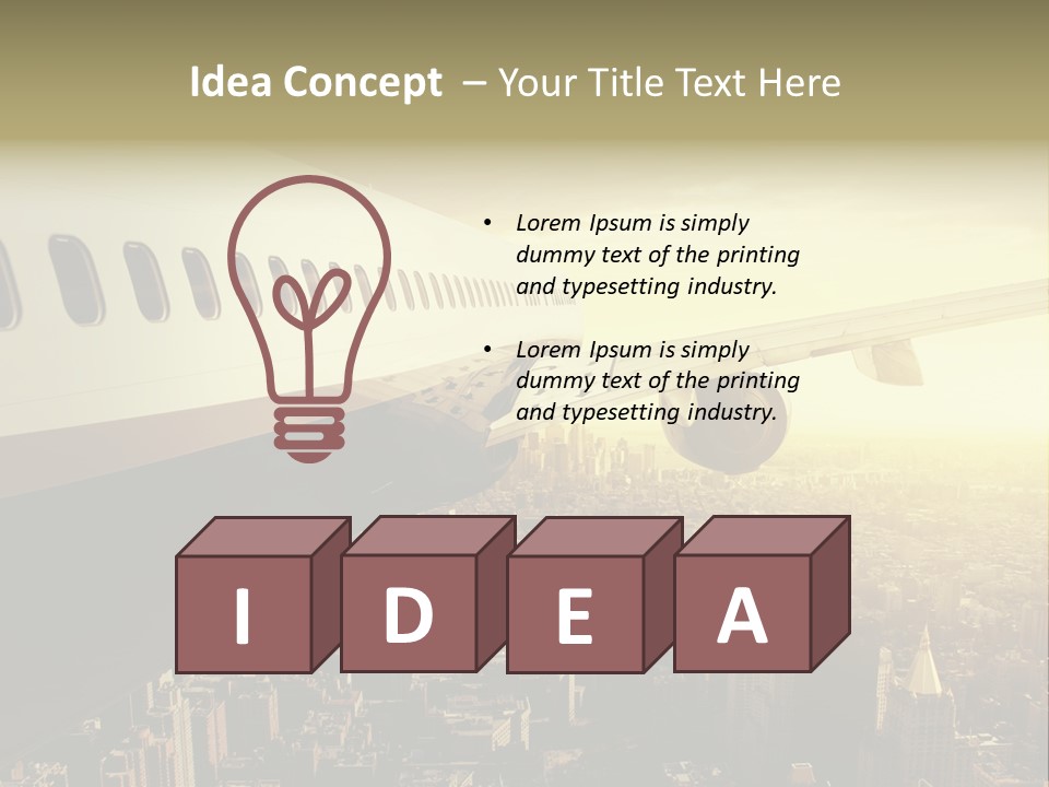 Cloud Boot Aeroplane PowerPoint Template