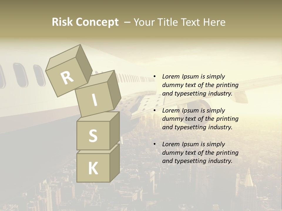 Cloud Boot Aeroplane PowerPoint Template