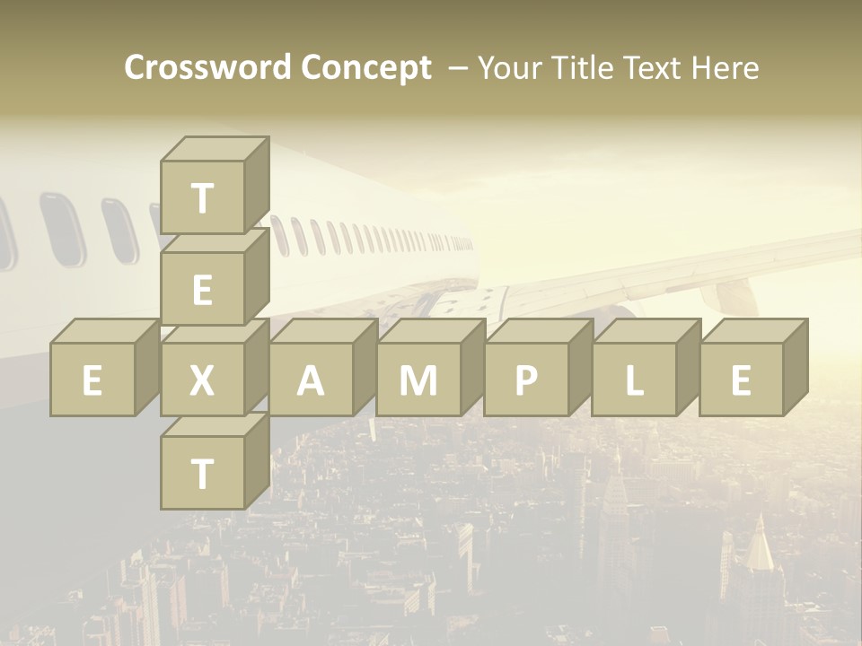 Cloud Boot Aeroplane PowerPoint Template