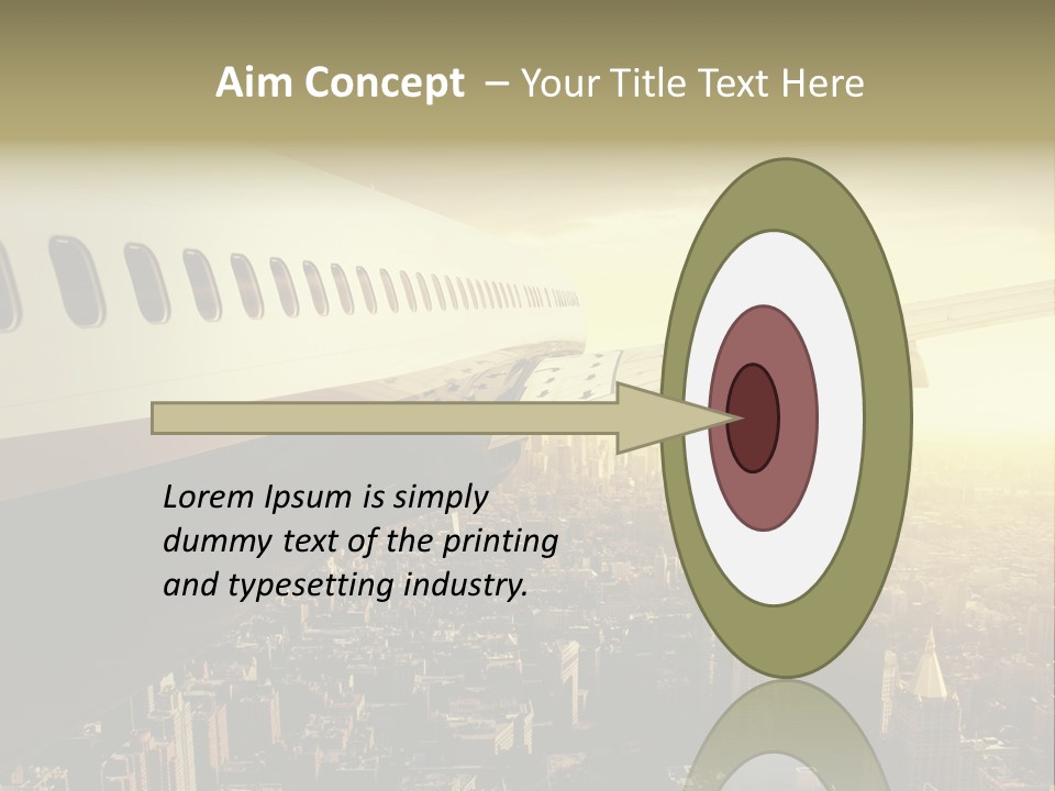 Cloud Boot Aeroplane PowerPoint Template