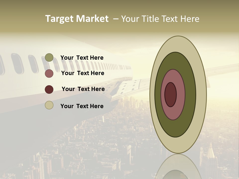 Cloud Boot Aeroplane PowerPoint Template