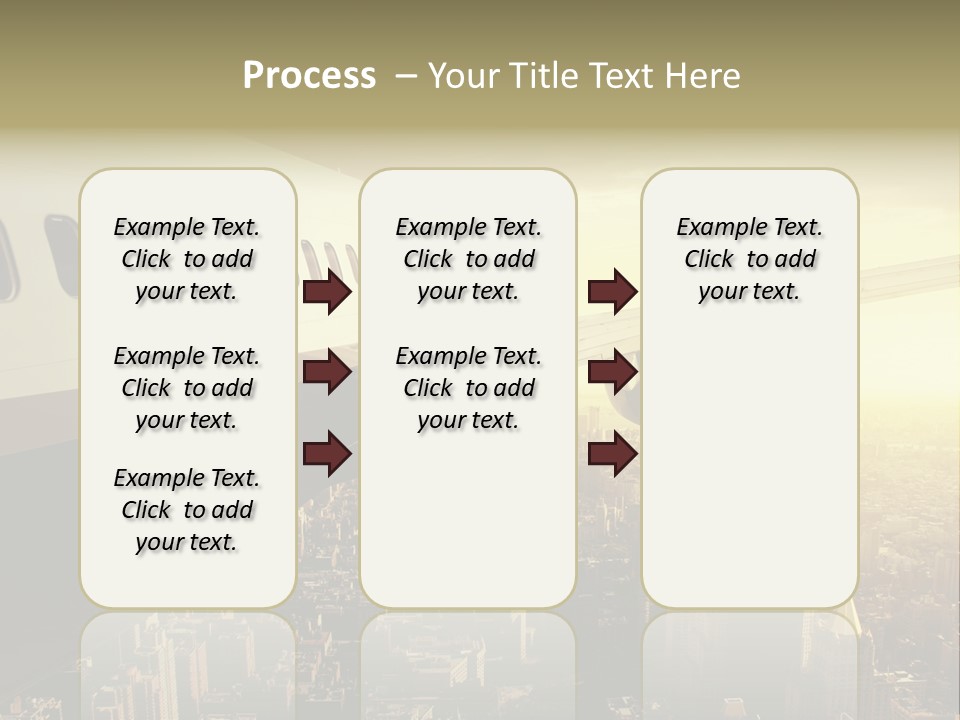 Cloud Boot Aeroplane PowerPoint Template