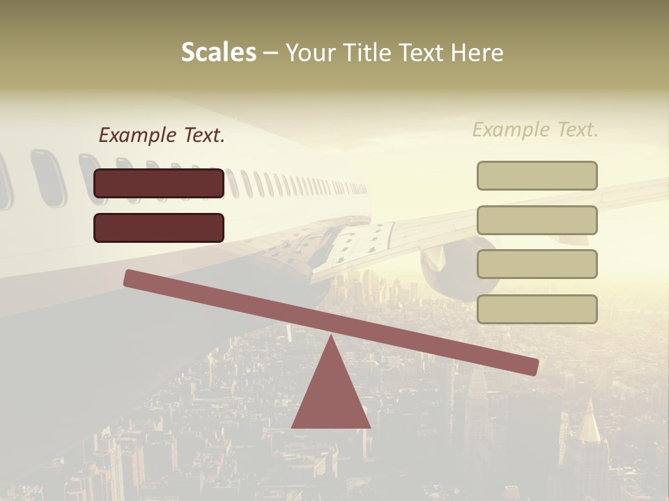 Cloud Boot Aeroplane PowerPoint Template