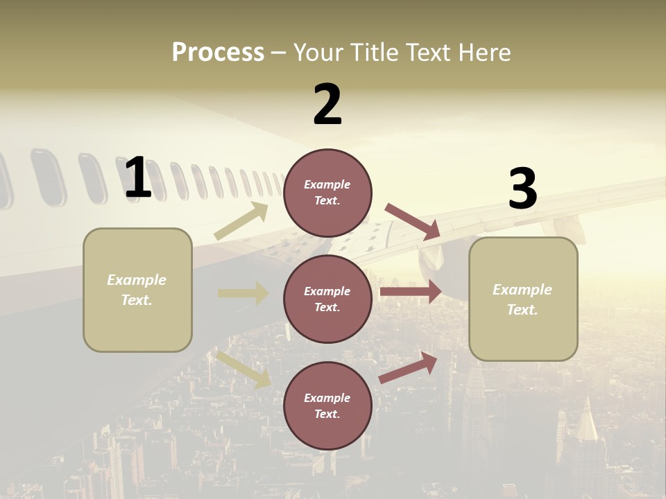 Cloud Boot Aeroplane PowerPoint Template