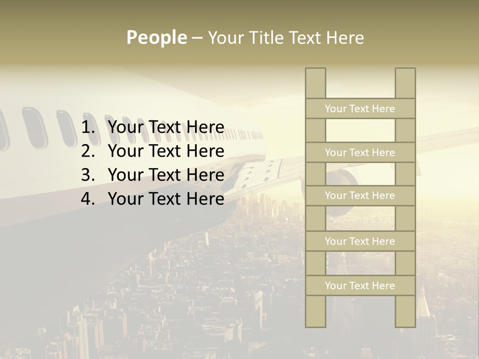 Cloud Boot Aeroplane PowerPoint Template