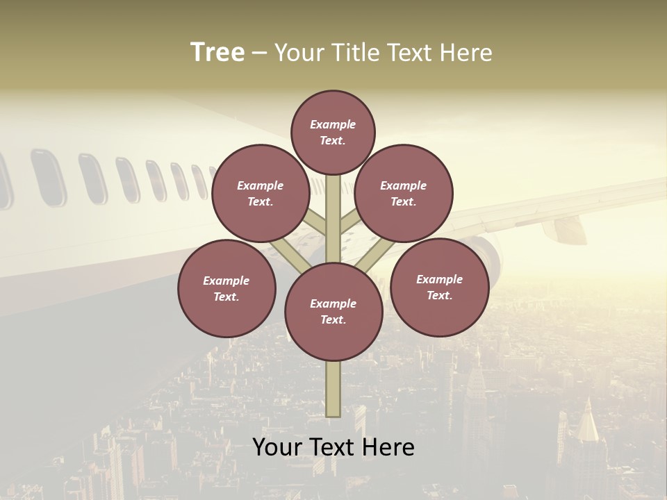 Cloud Boot Aeroplane PowerPoint Template