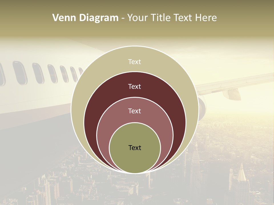 Cloud Boot Aeroplane PowerPoint Template