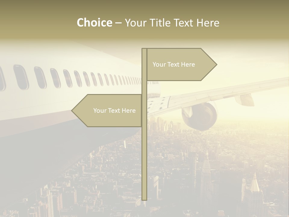 Cloud Boot Aeroplane PowerPoint Template