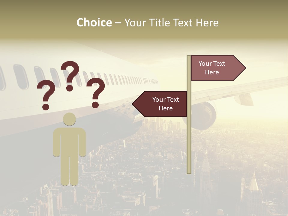 Cloud Boot Aeroplane PowerPoint Template