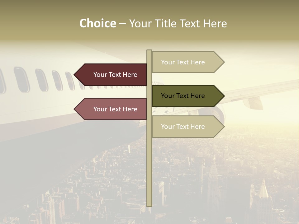 Cloud Boot Aeroplane PowerPoint Template