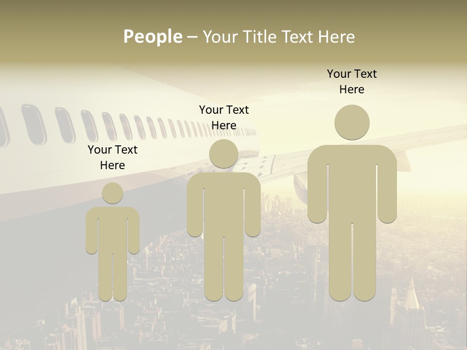 Cloud Boot Aeroplane PowerPoint Template