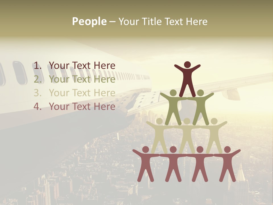 Cloud Boot Aeroplane PowerPoint Template