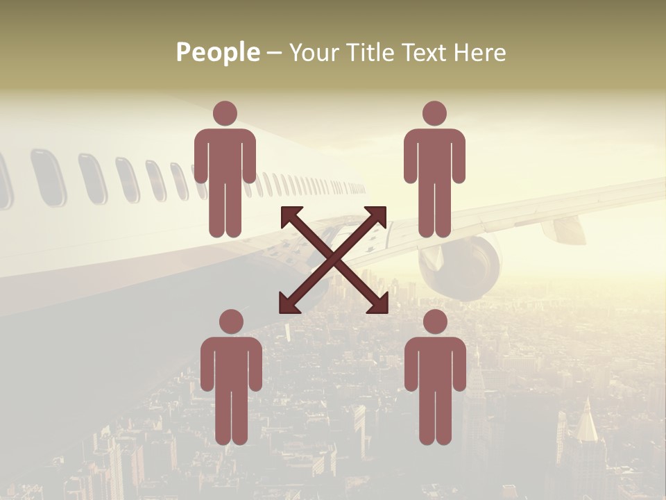 Cloud Boot Aeroplane PowerPoint Template