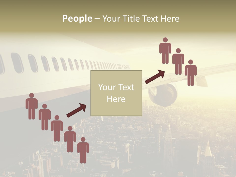 Cloud Boot Aeroplane PowerPoint Template
