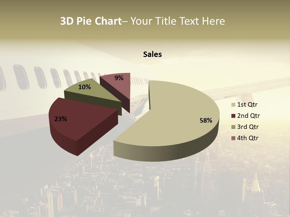 Cloud Boot Aeroplane PowerPoint Template