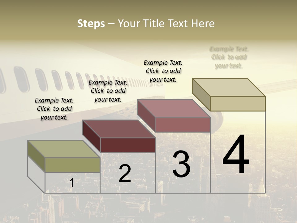 Cloud Boot Aeroplane PowerPoint Template