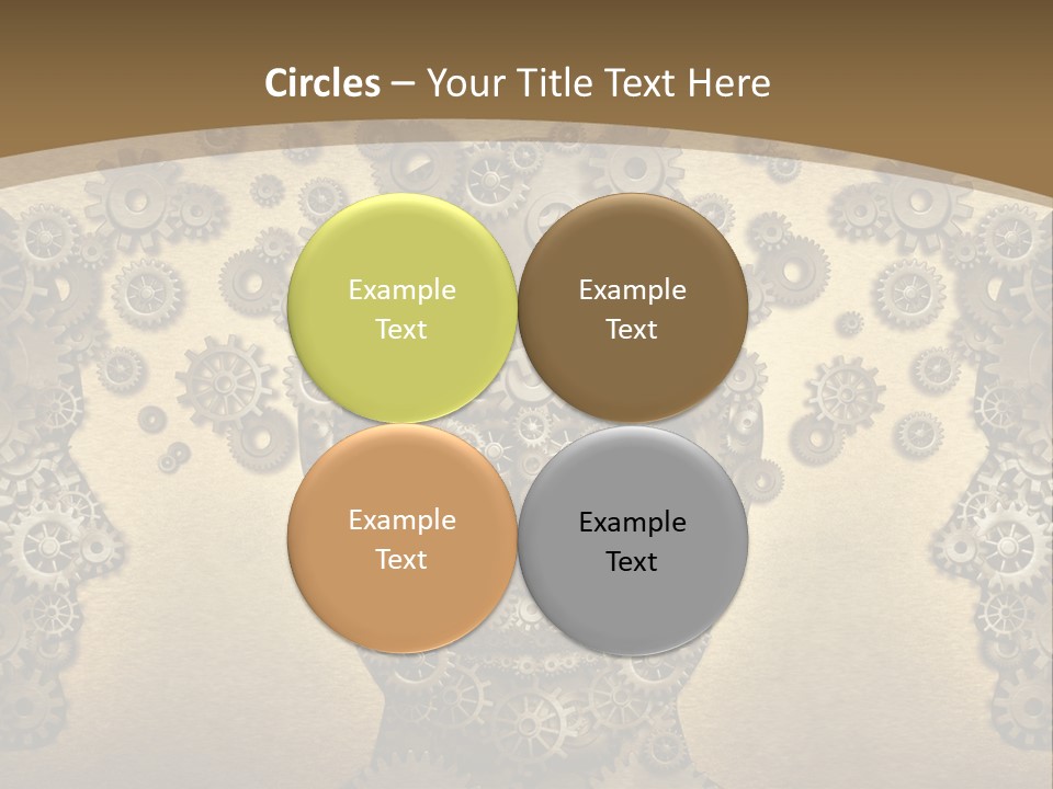 Learn Connection Gear PowerPoint Template