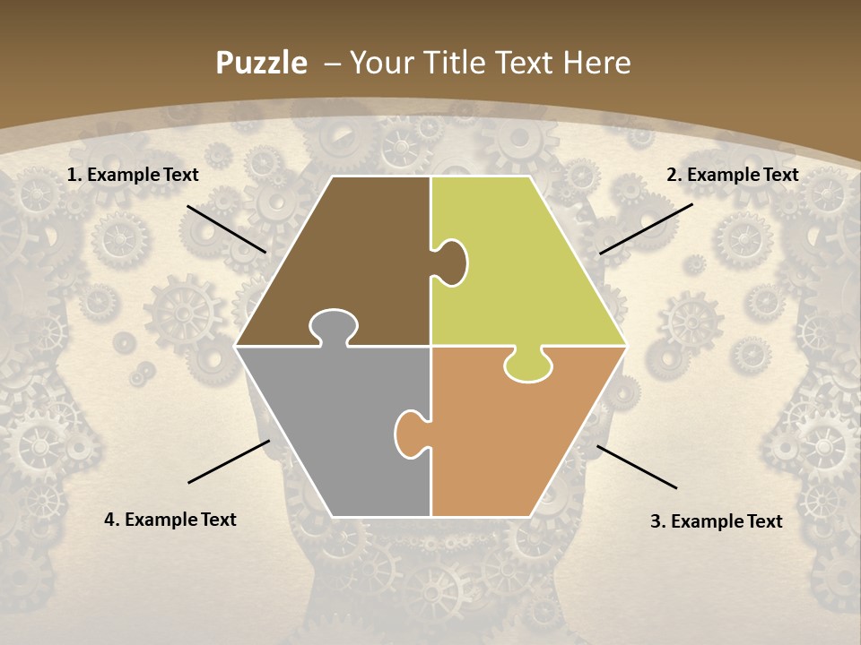 Learn Connection Gear PowerPoint Template