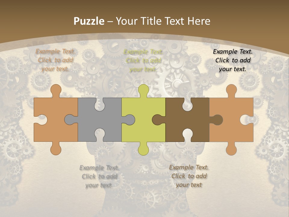 Learn Connection Gear PowerPoint Template