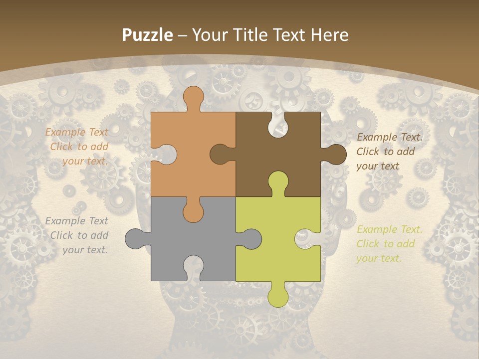 Learn Connection Gear PowerPoint Template