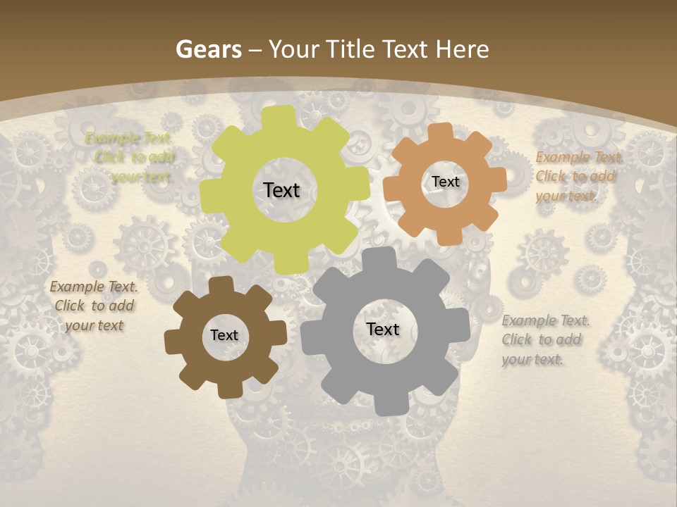 Learn Connection Gear PowerPoint Template