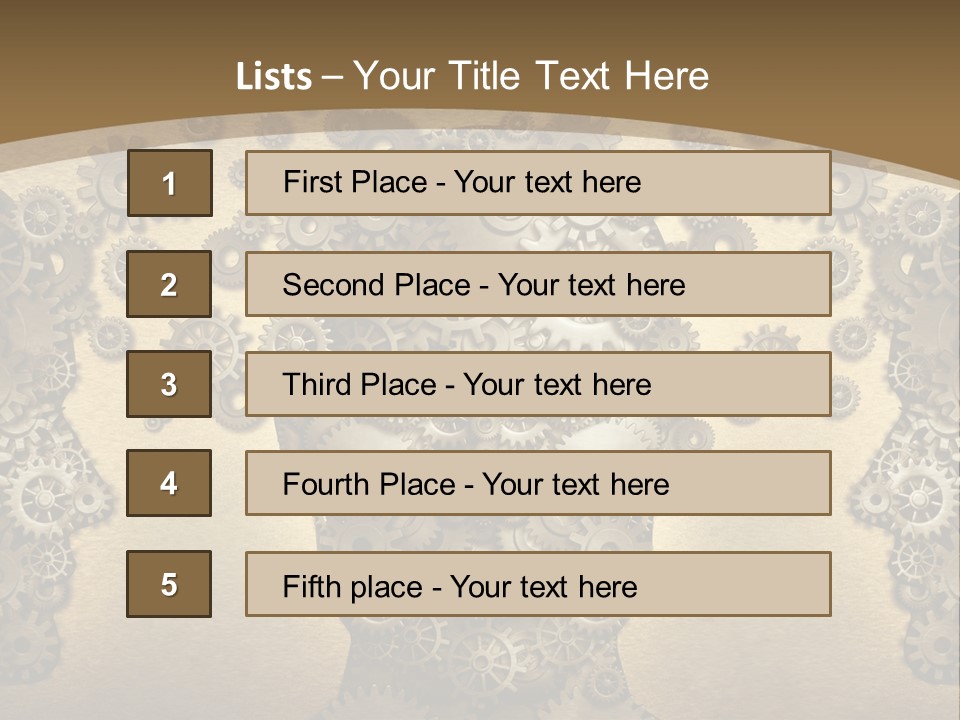 Learn Connection Gear PowerPoint Template