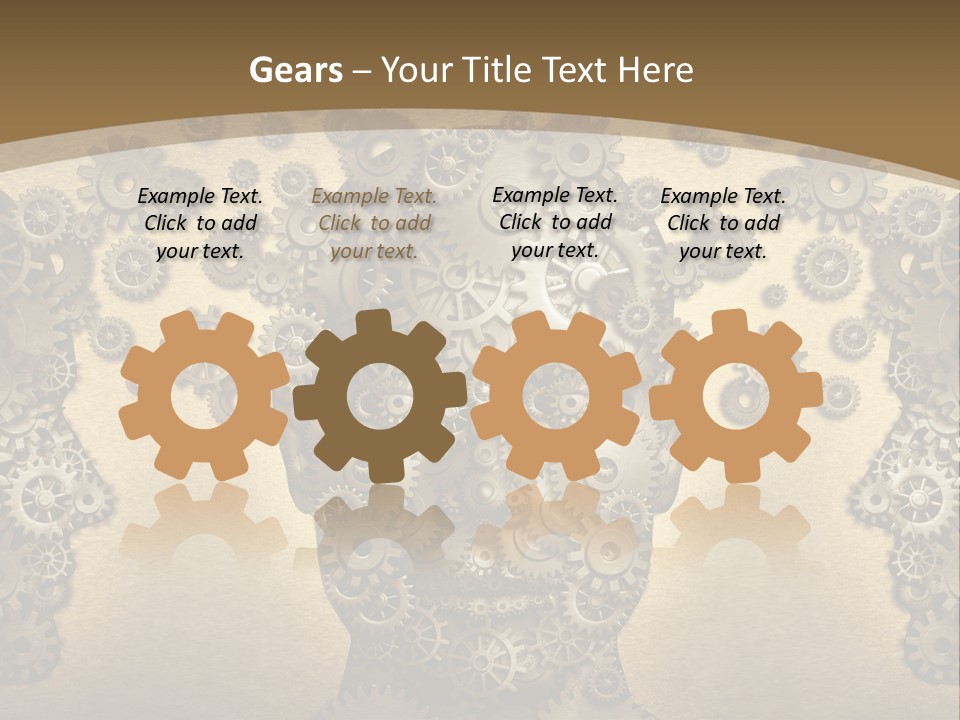 Learn Connection Gear PowerPoint Template
