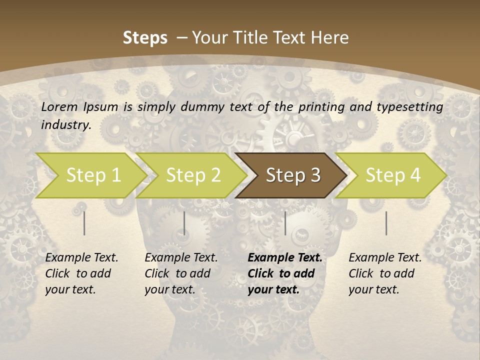 Learn Connection Gear PowerPoint Template