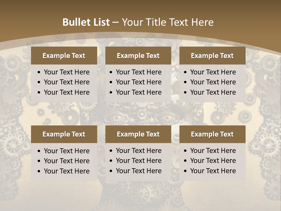Learn Connection Gear PowerPoint Template