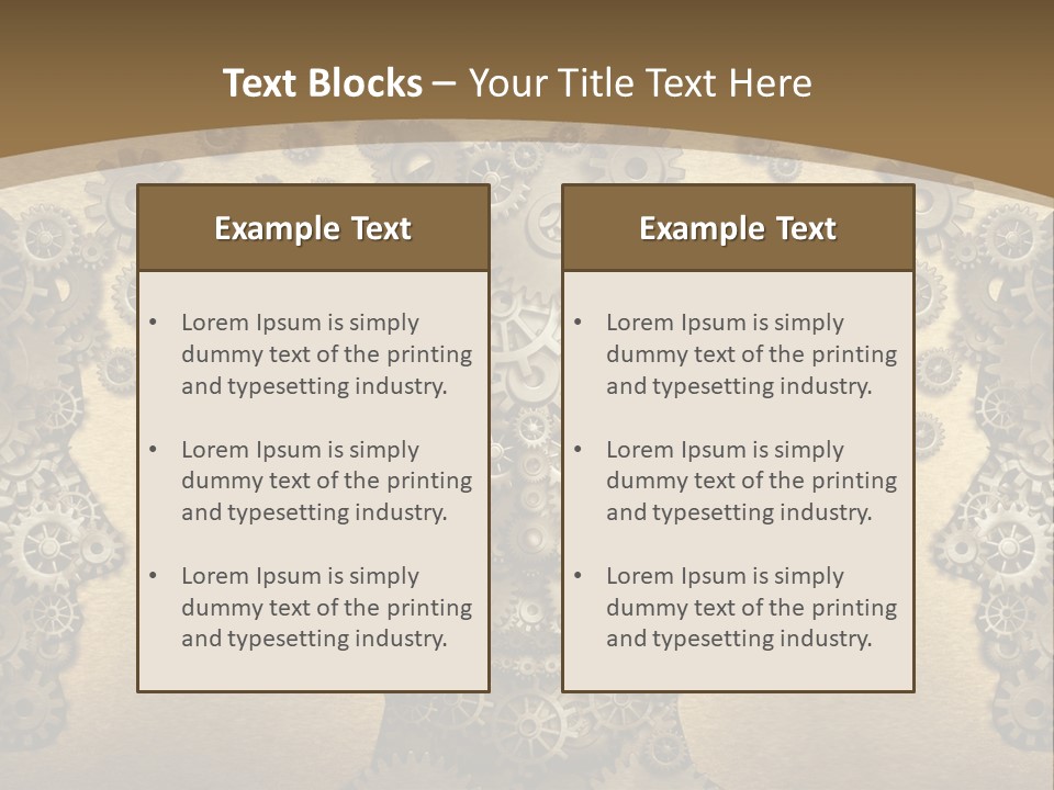 Learn Connection Gear PowerPoint Template