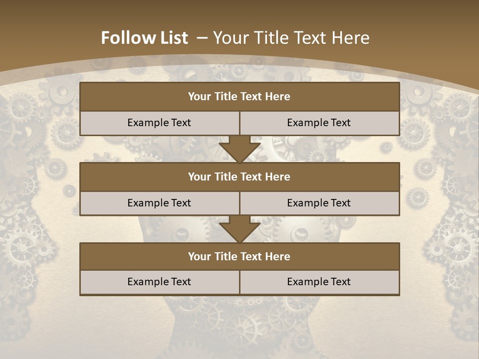 Learn Connection Gear PowerPoint Template