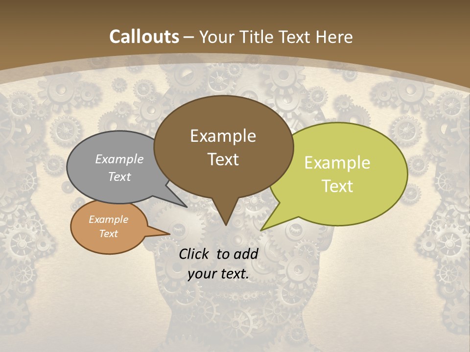 Learn Connection Gear PowerPoint Template