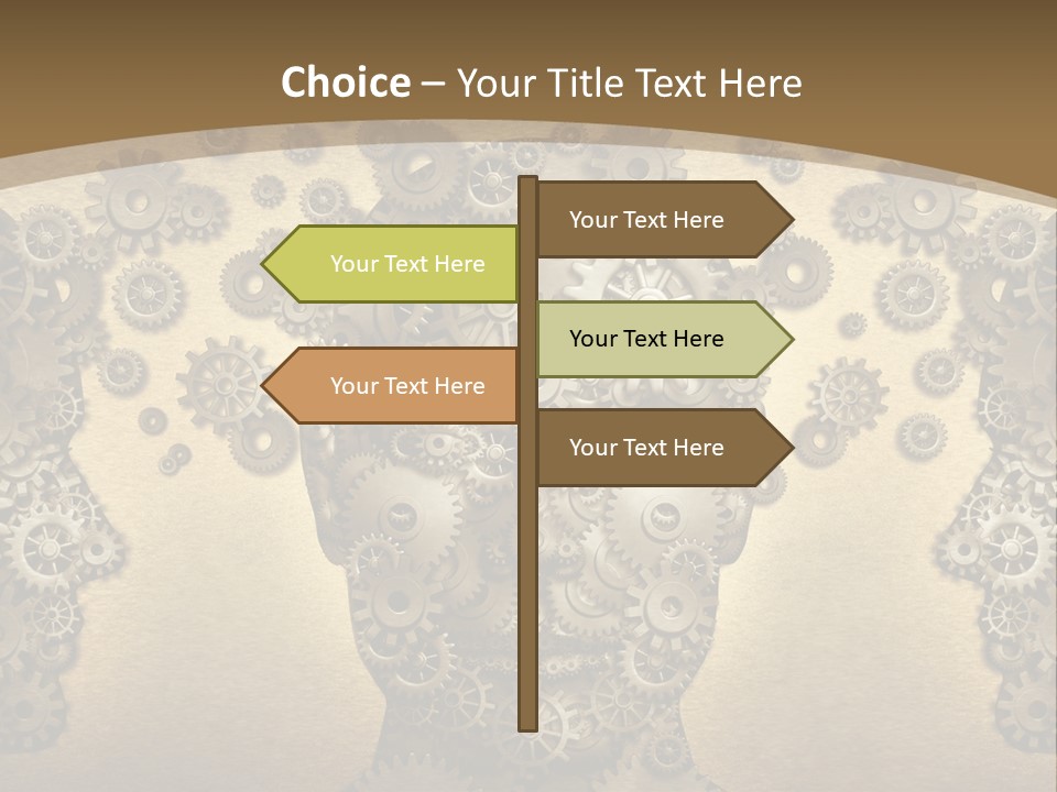 Learn Connection Gear PowerPoint Template