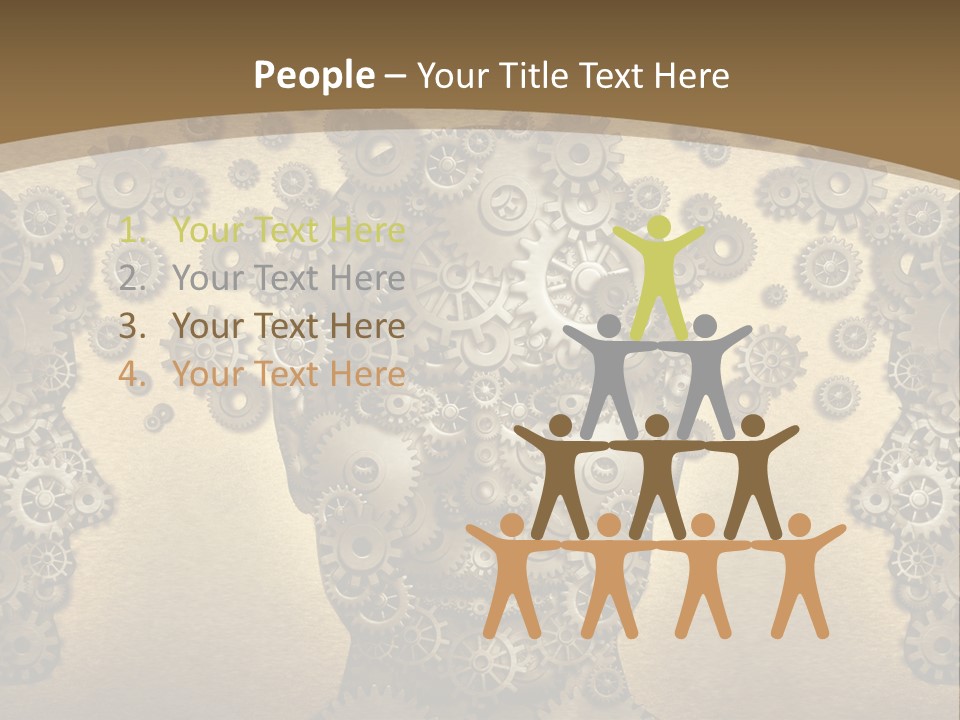 Learn Connection Gear PowerPoint Template