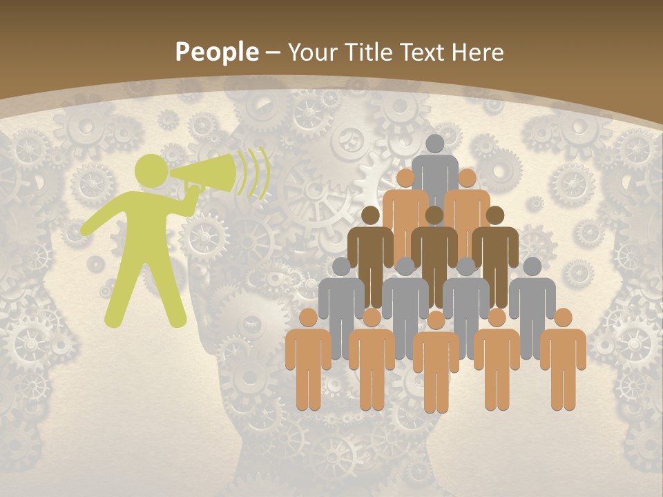 Learn Connection Gear PowerPoint Template