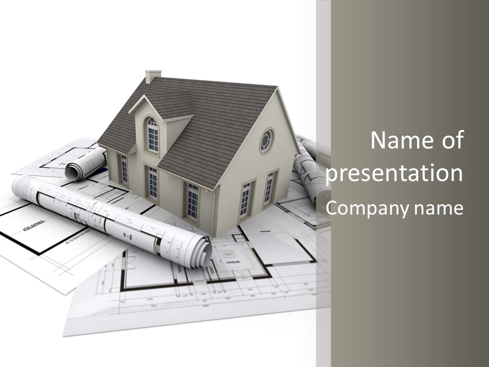 Fireplace Framework Window PowerPoint Template