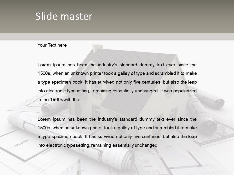 Fireplace Framework Window PowerPoint Template