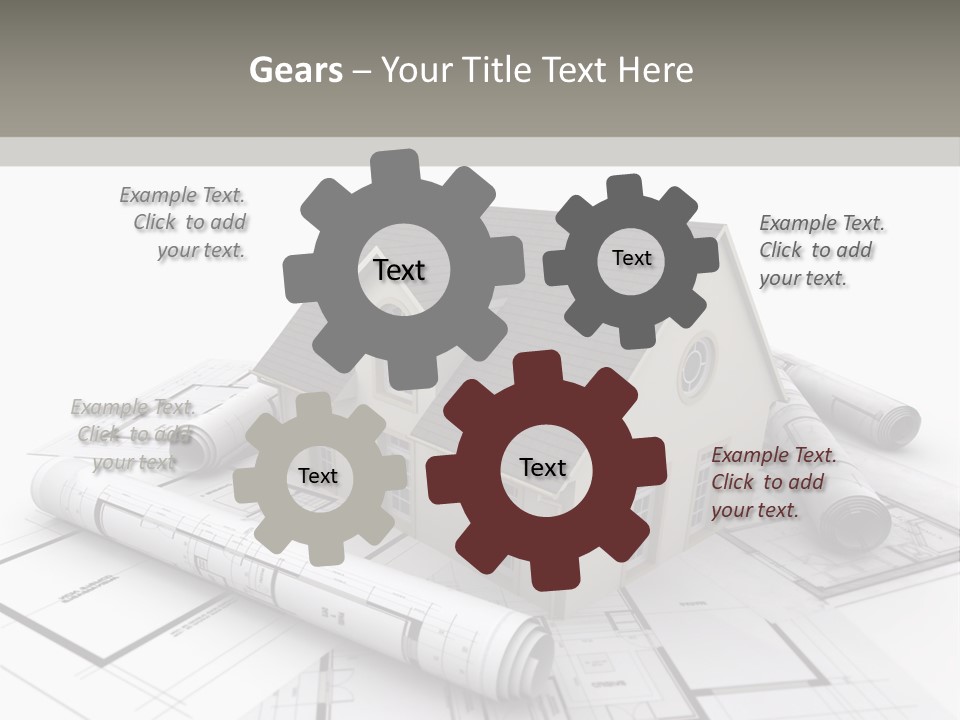 Fireplace Framework Window PowerPoint Template