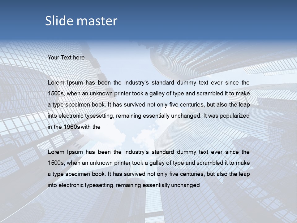 Estate Downtown Blue PowerPoint Template