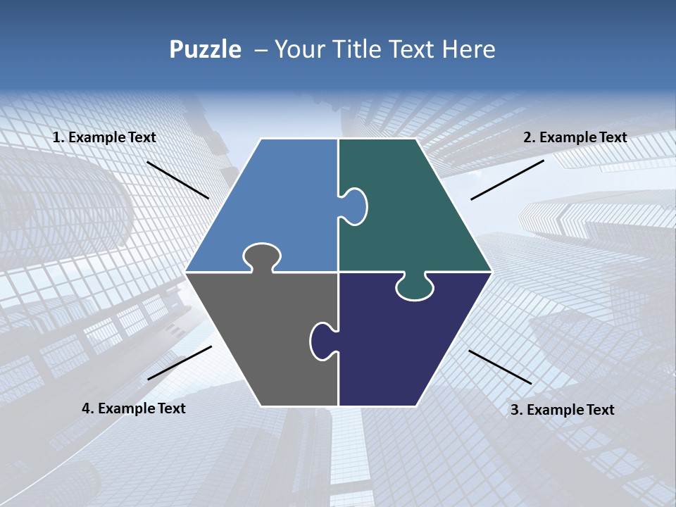 Estate Downtown Blue PowerPoint Template